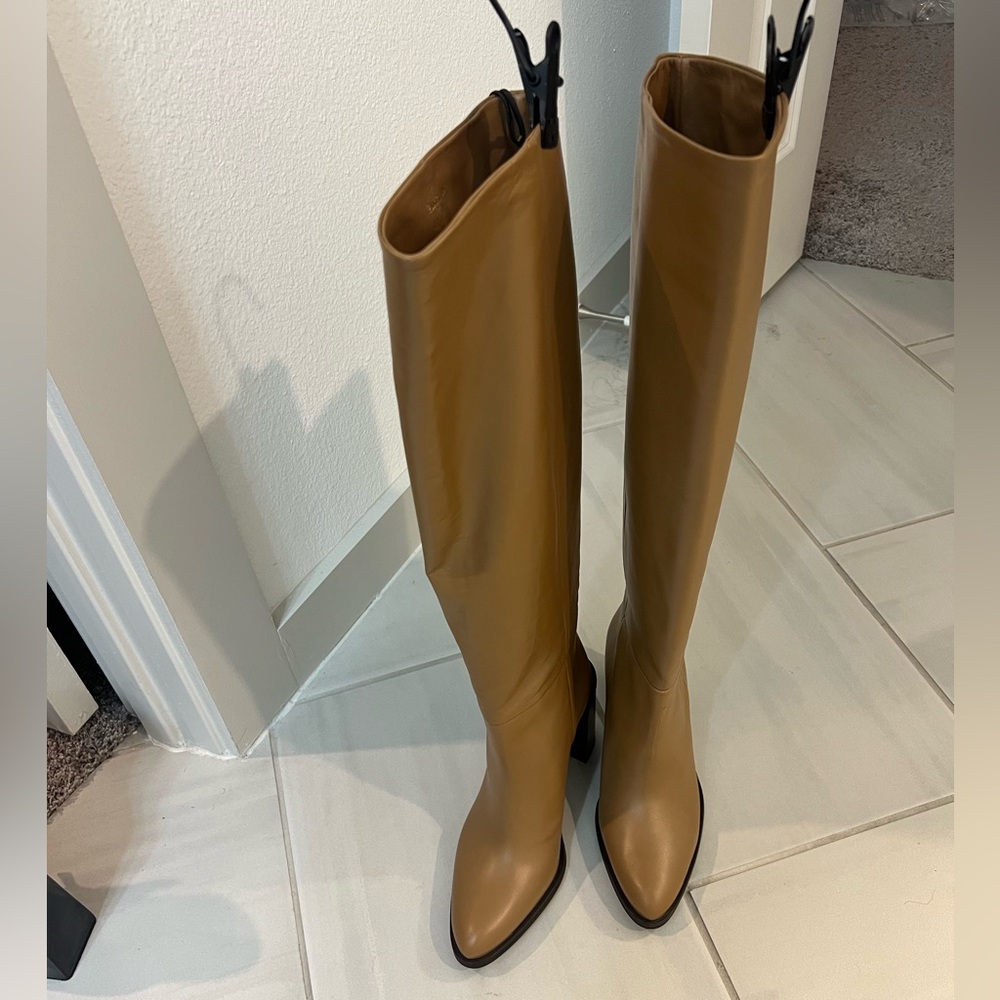 Zara Heeled Knee High Boots - 100% Real Leather - Picture 3 of 8